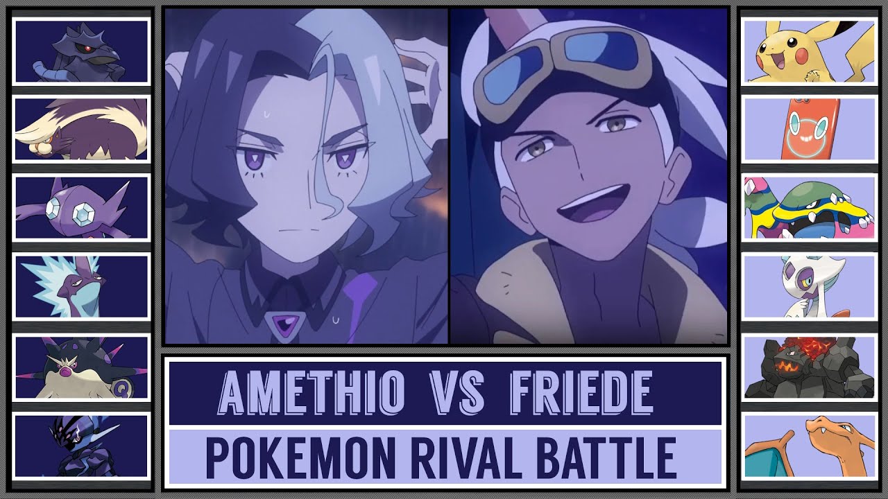 AMETHIO  vs FRIEDE | Pokémon Horizons - Pokémon Anime Rival Battle