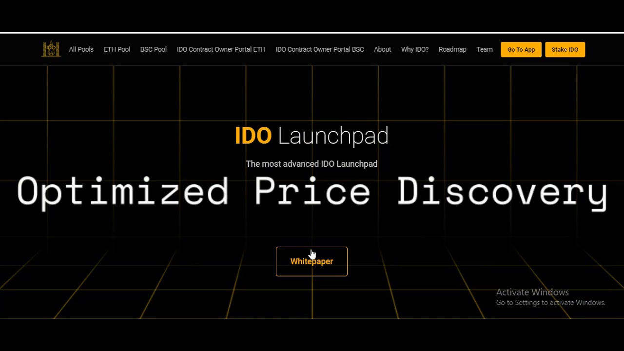 🔥🔥OVERVIEW ON IDO LAUNCHPAD PLATFORM ⭐⭐⭐