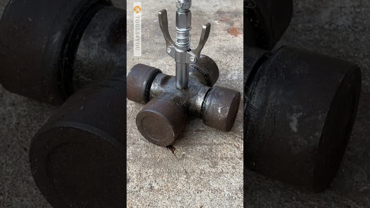 Double handle grease nozzle  #hardwaretools #tools