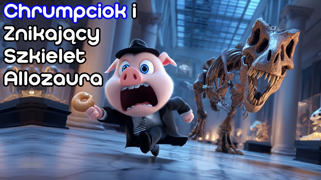 🐷 Detektyw Chrumpciok i Znikający Szkielet Allozaura 🦖  | Bajka edukacyjna z morałem 🌙 | Audiobook 🎶