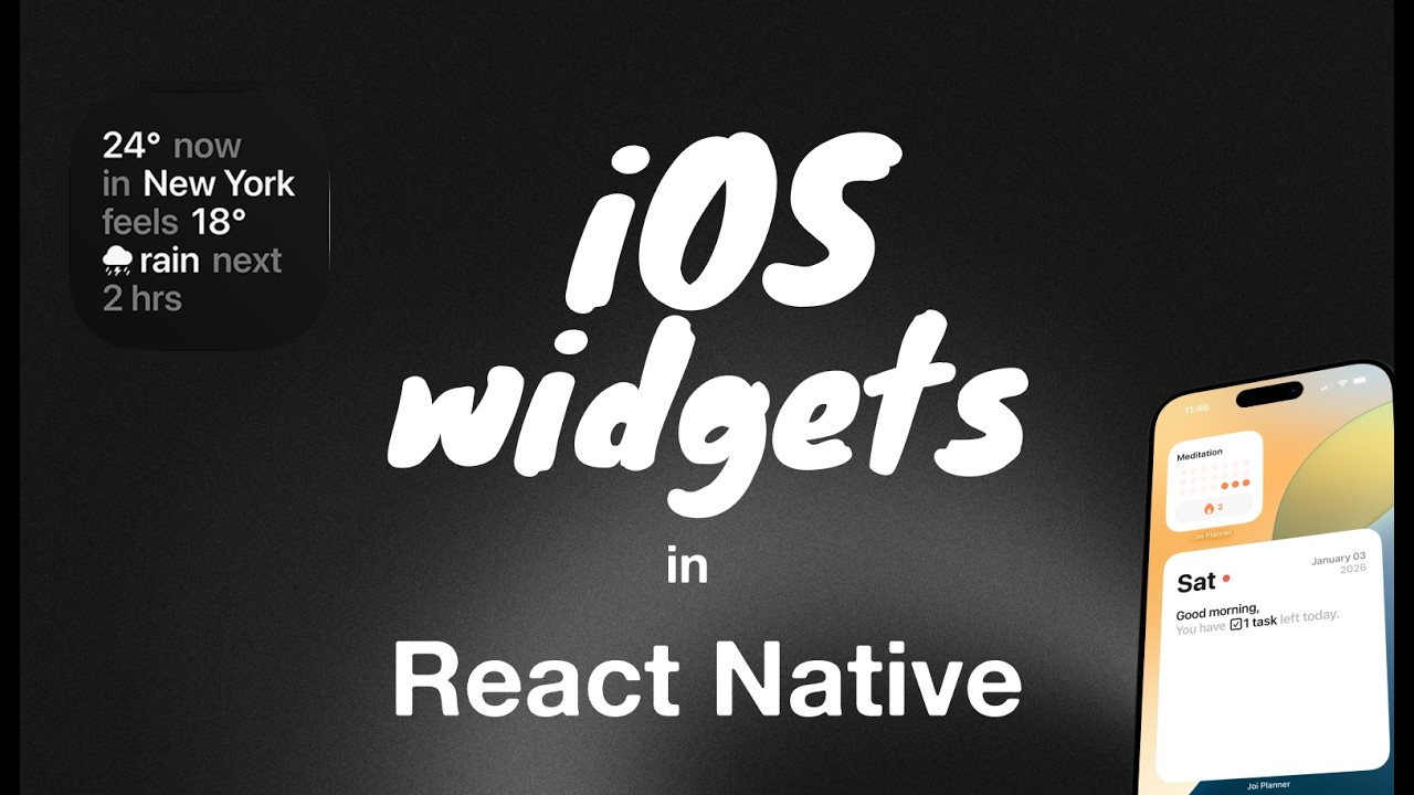 iOS widgets in React Native | Expo