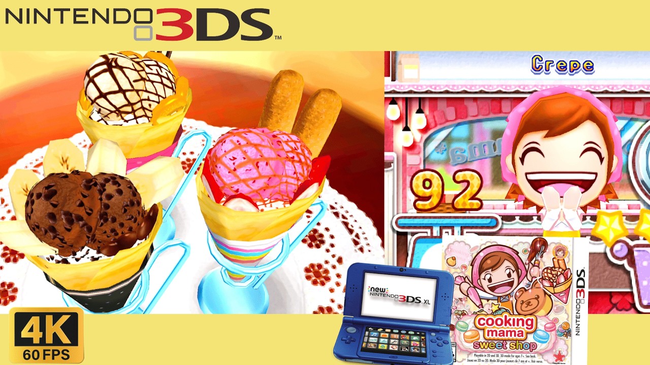Cooking Mama: Sweet Shop (2017) Nintendo 3DS Gameplay in HD～4K 60FPS