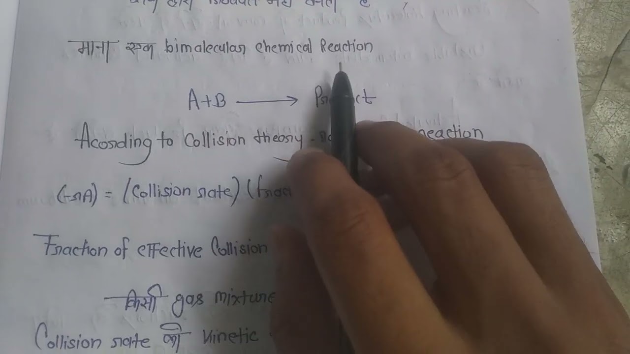 CRE #9 Collision theory in hindi Diploma/bsc./Msc./polytechnic effective collision