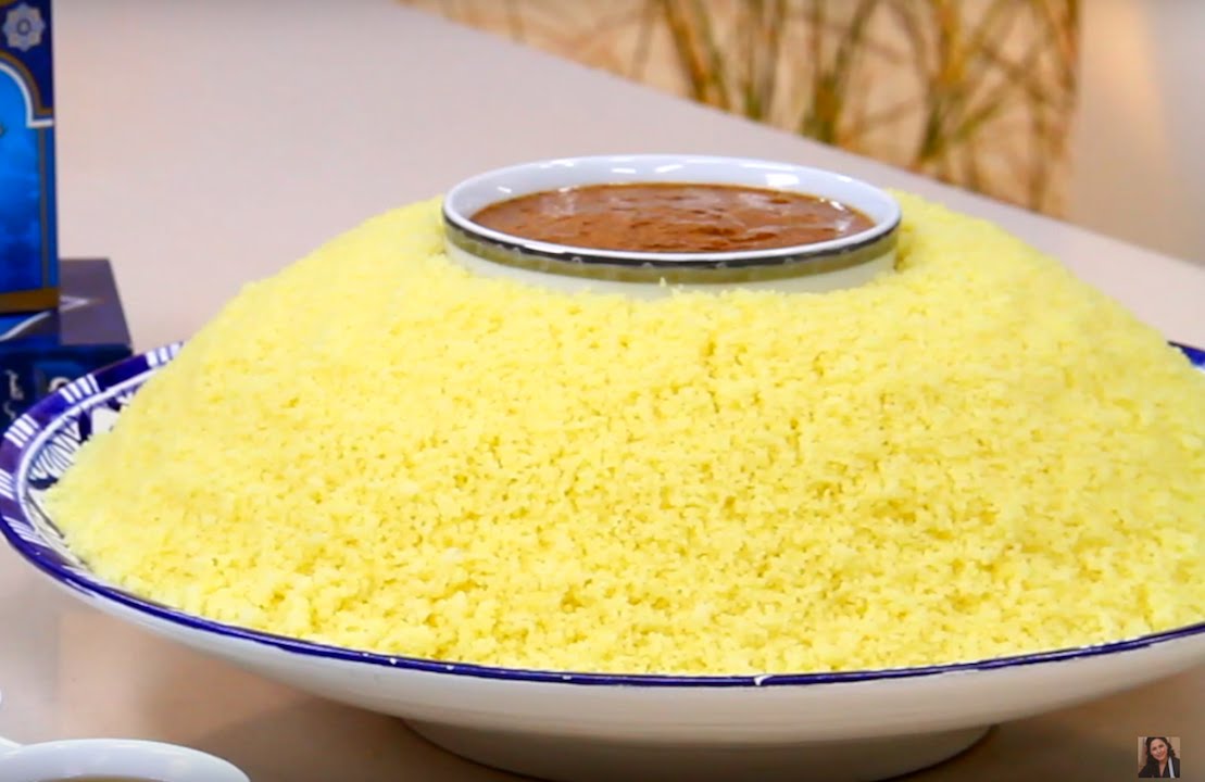 Choumicha : Couscous &agrave; l'Amlou (Berkoukes) | Couscous with Moroccan Almond Dip & Argan Oil