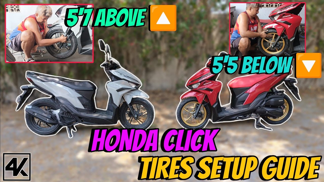 HONDA CLICK V3 TIRES SETUP FOR BEGINNERS - BIG TIRES & STOCK TIRES GUIDE #clickv3tiressetup