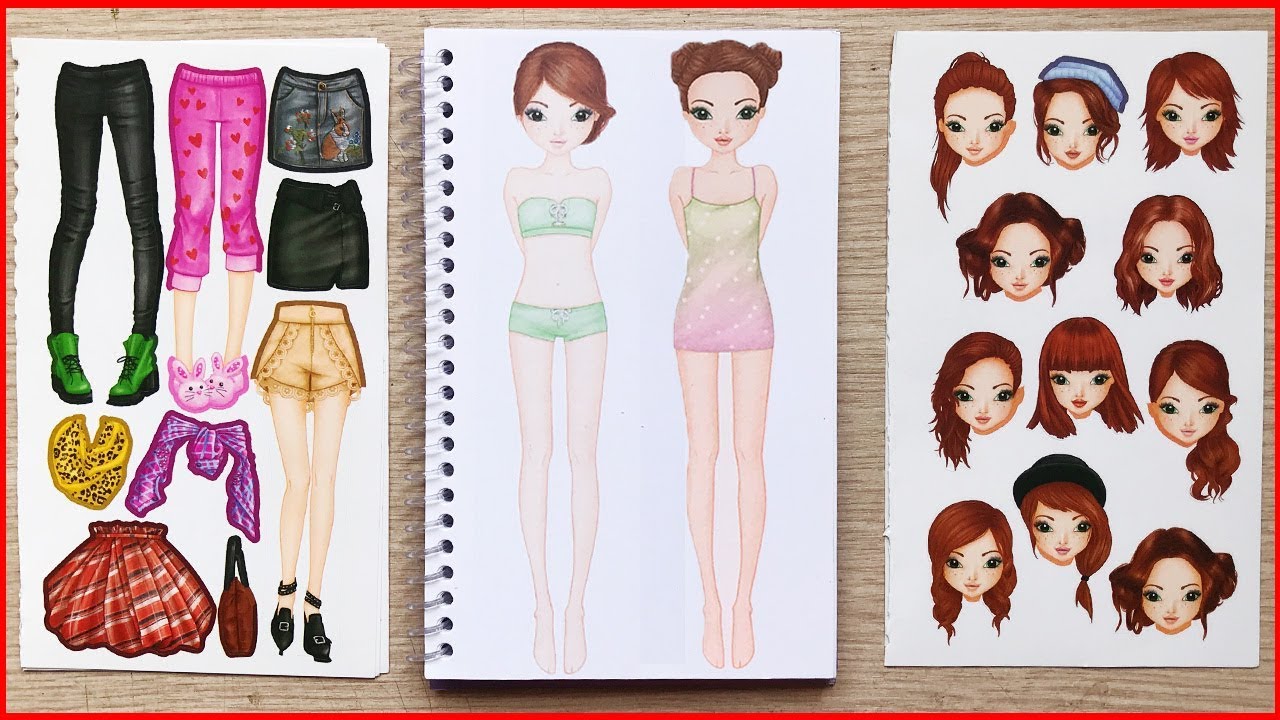 Dán hình thiết kế thời trang búp bê MODEL P1 -  Sticker doll top model (Chim Xinh)