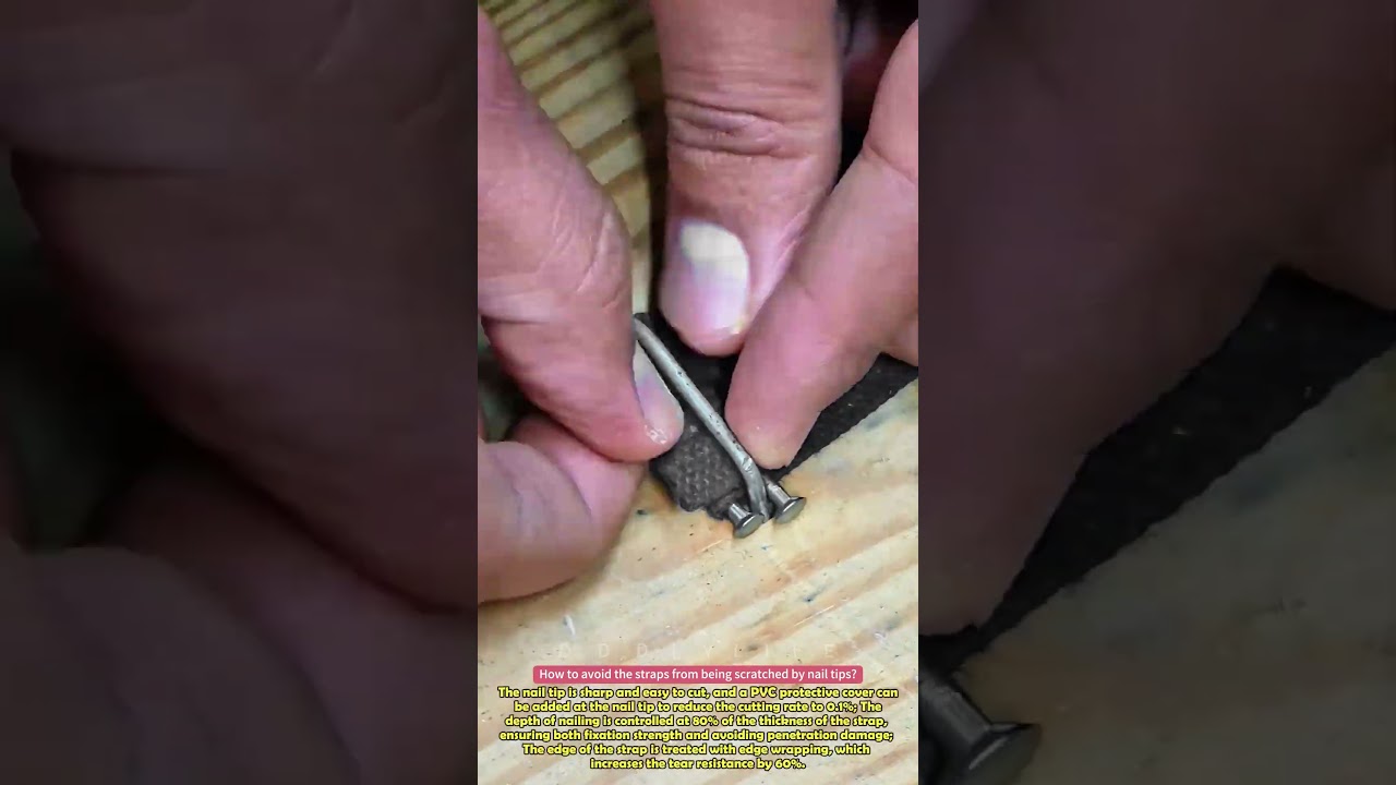 Double nail lock strap, firm and not loose #practical #skills #diy #clever