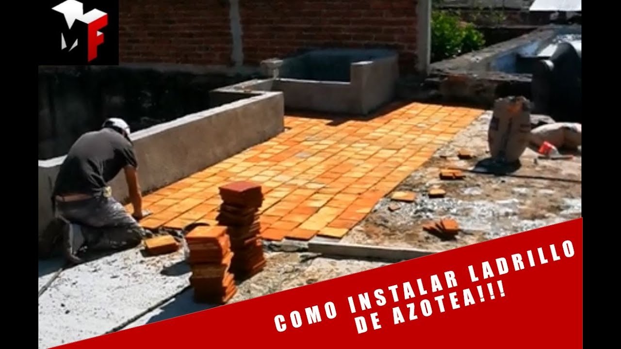 Como instalar ladrillo de azotea!!!
