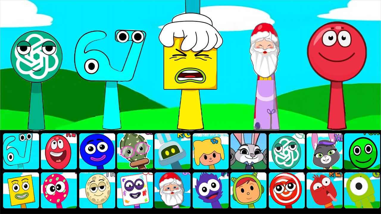 🔥 NEW Sprunki OCs Characters - Sally Square (Save The Shapes) , Goo Goo Gaa Gaa , 67 , Red Ball