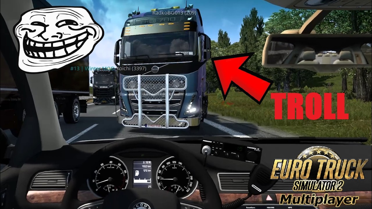 IDIOTS ON THE ROAD, TROLLS, FUNNY MOMENTS AND MORE! #18 - ETS2 Multiplayer TruckersMP