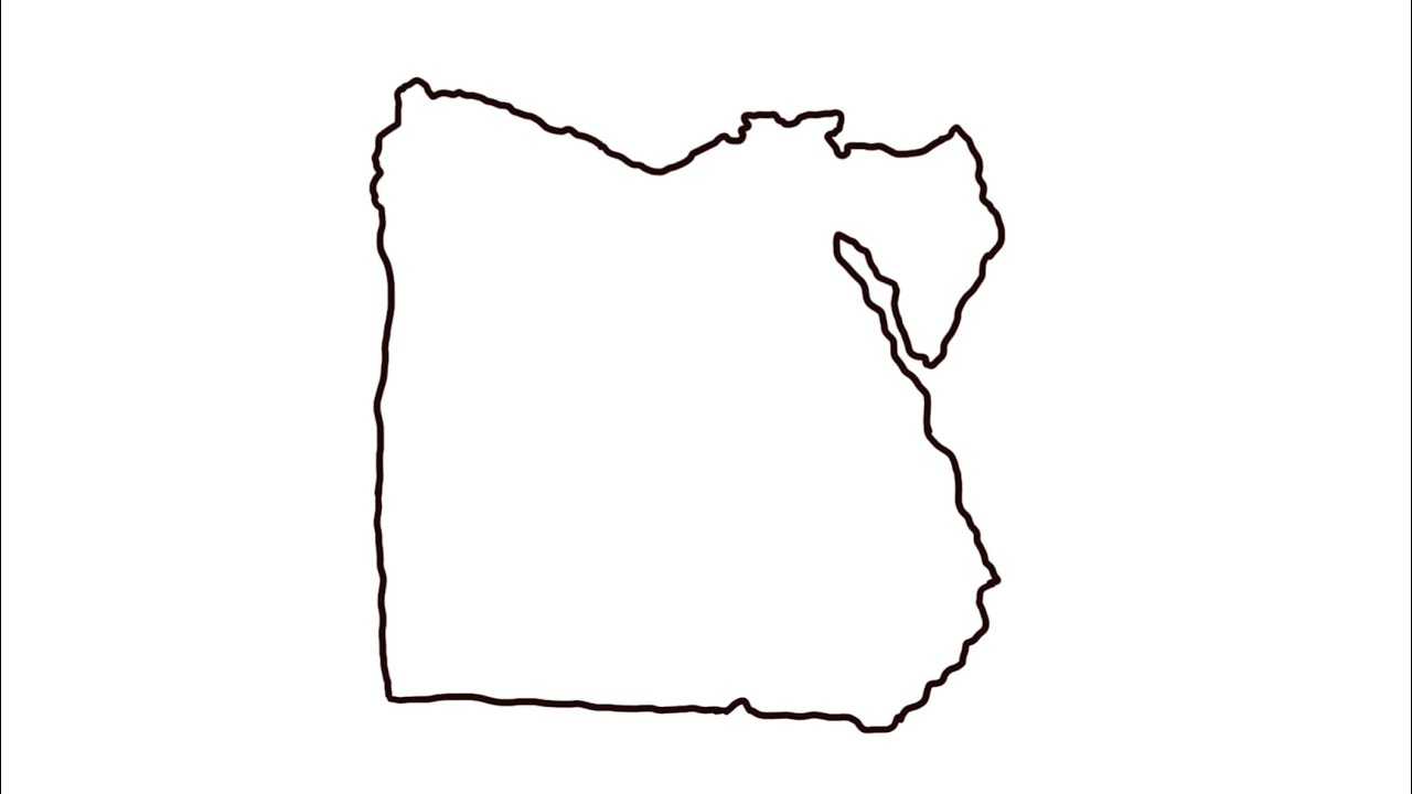 How to draw Map of Egypt 