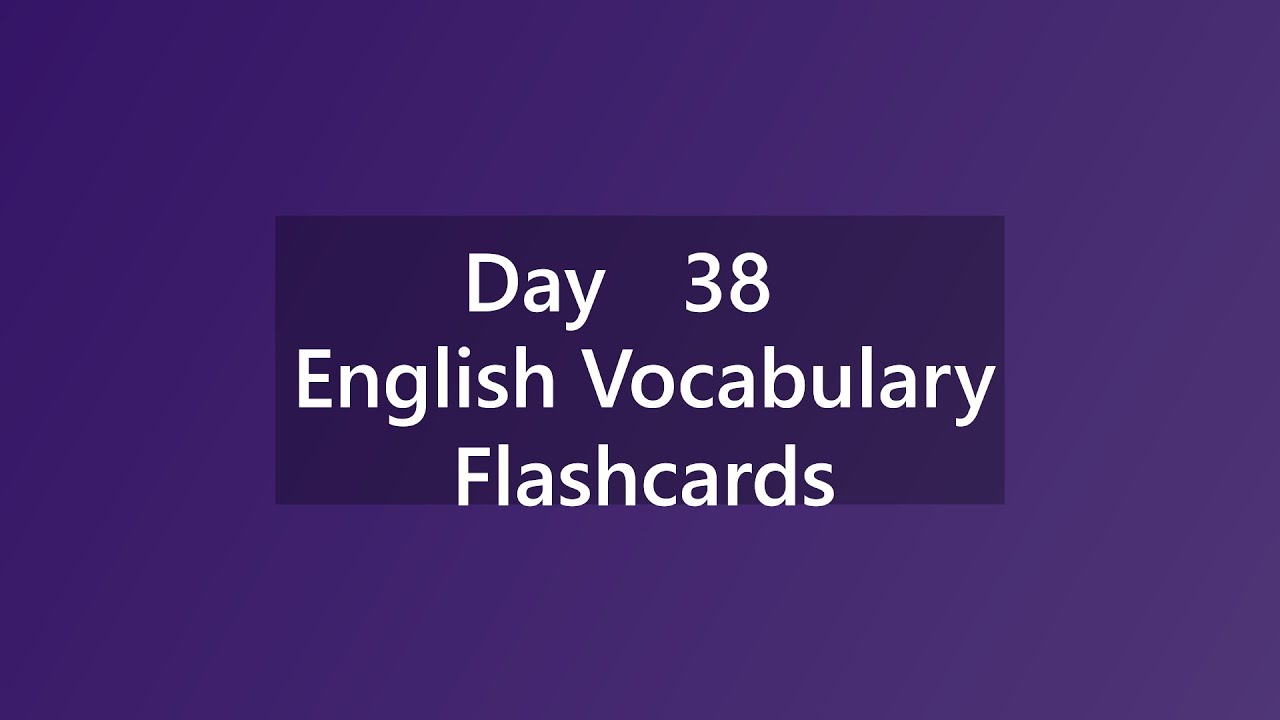 English Vocabulary Flashcards: Words & Definitions