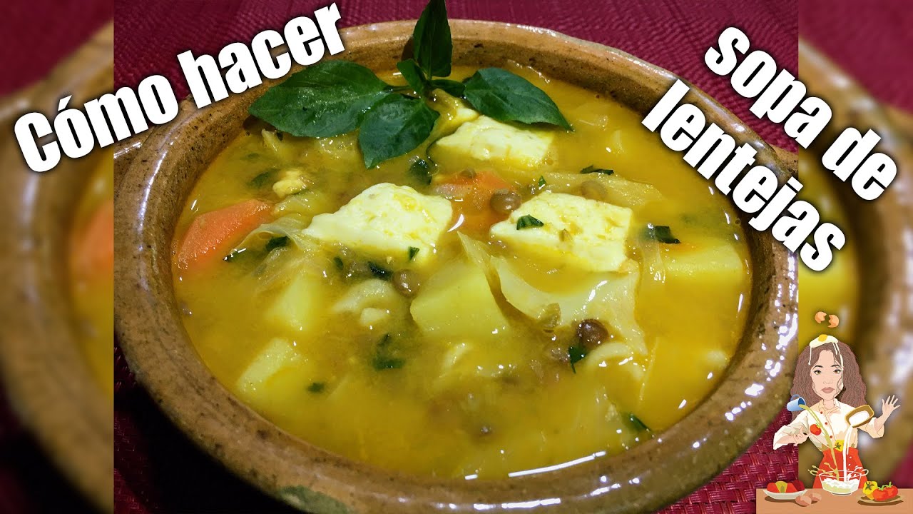SOPA DE LENTEJAS CON QUESO🇪🇨☆ sopas Ecuatorianas☆