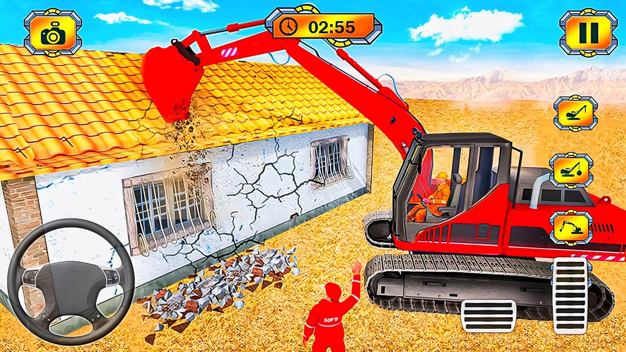 🔥 Large City Road Construction Gameplay 🚧 - Android Gameplay