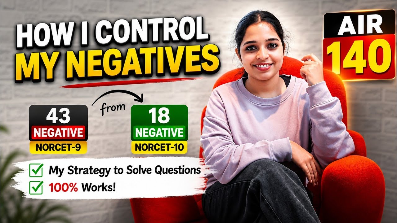 How I control my negatives from 43 in NORCET-9 to 18 in NORCET-10✨️✅️ #norcet #norcet11 #trending 