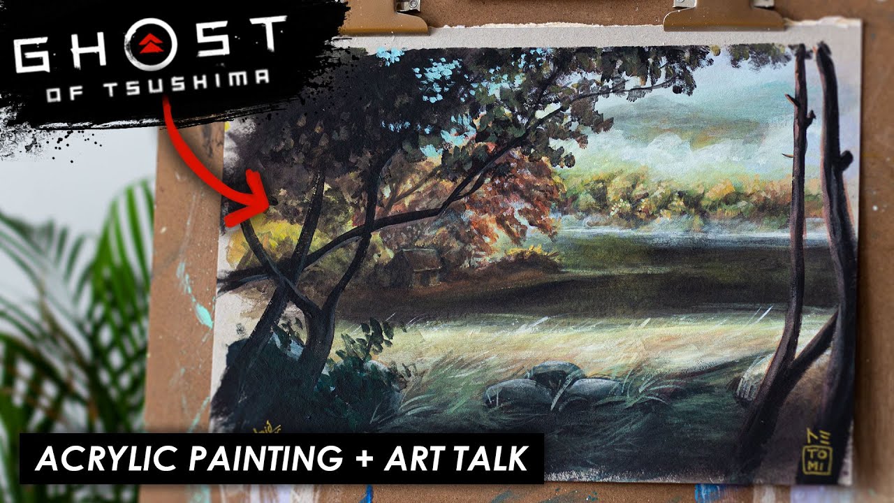 Ghost of Tsushima Acrylic Painting and Art Talk