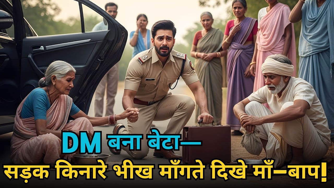 DM बना बेटा गाँव लौटा, सड़क किनारे माता-पिता को भिखारी देख सन्न रह गया | Emotional Story