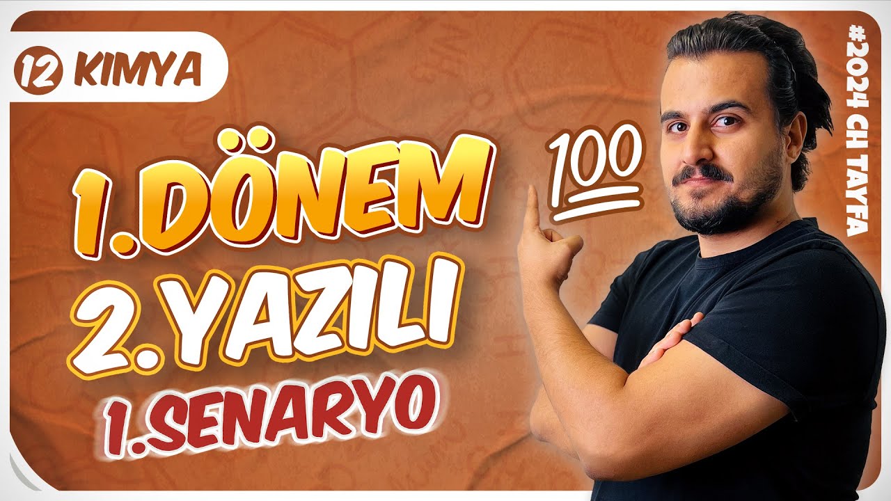 12.Sınıf 1.Dönem 2.Yazılı Soruları | 1.Senaryo | 12.Sınıf Kimya