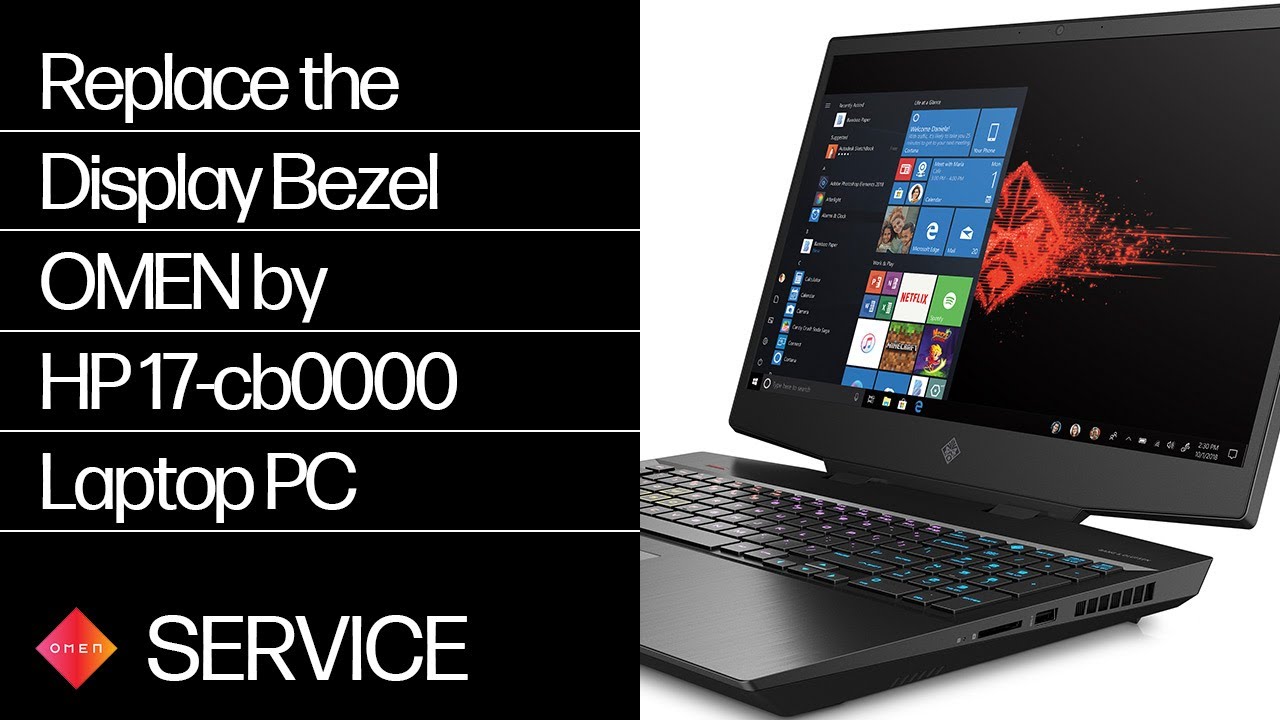 Replace the Display Bezel | OMEN by HP 17-cb0000 Laptop PC | HP