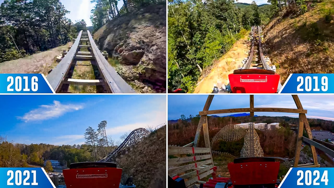 Lightning Rod front seat on-ride Comparison (2016, 2019, 2021, 2024)