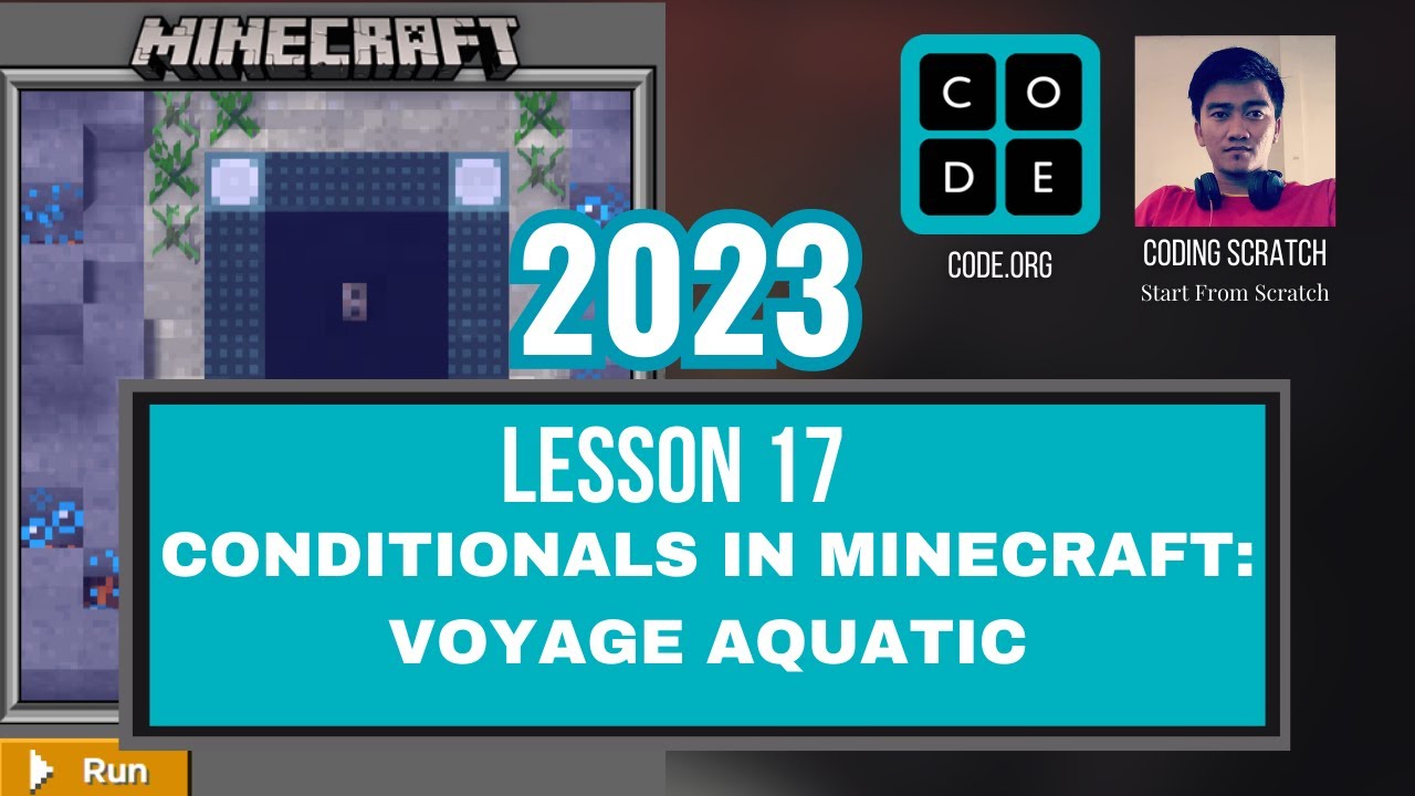 Code.org Lesson 17 Conditionals in Minecraft Voyage Aquatic | Express Course 2023 Update