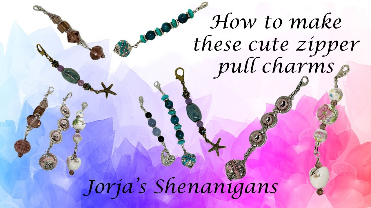Tutorial - how to make a beaded zipper pull charm