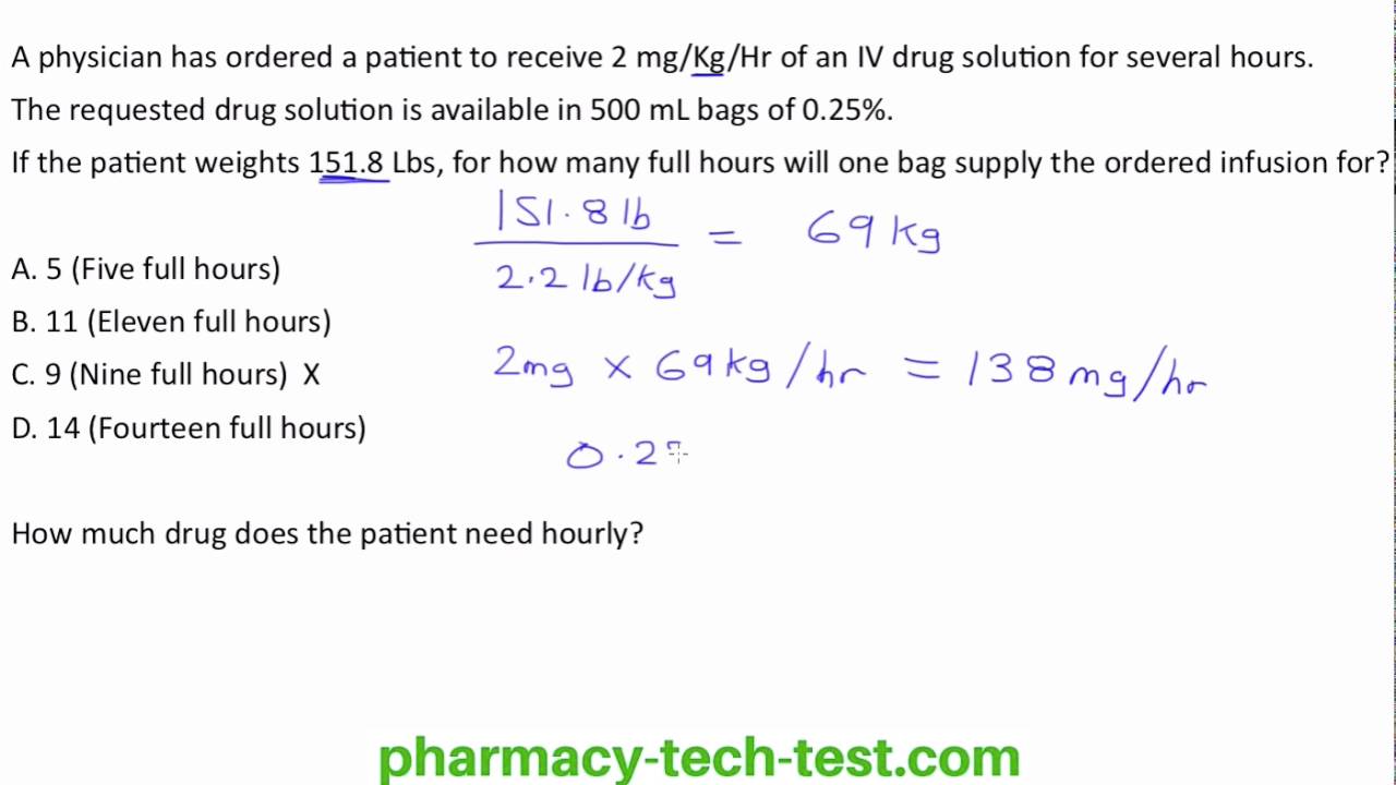 Pharmacy IV Times Calculation