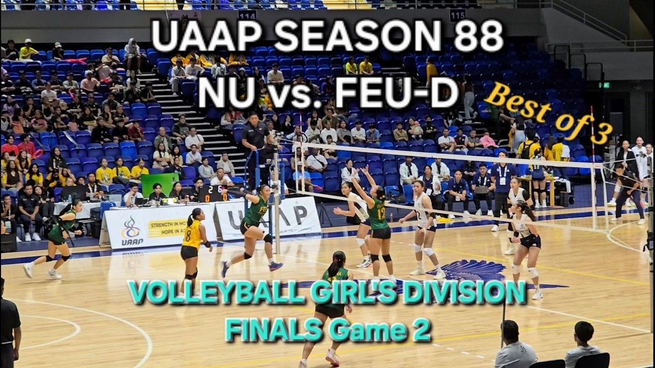 NU vs. FEU-D, Volleyball Girl's Division, UAAP S88, Finals, Game 2, December 14, 2025
