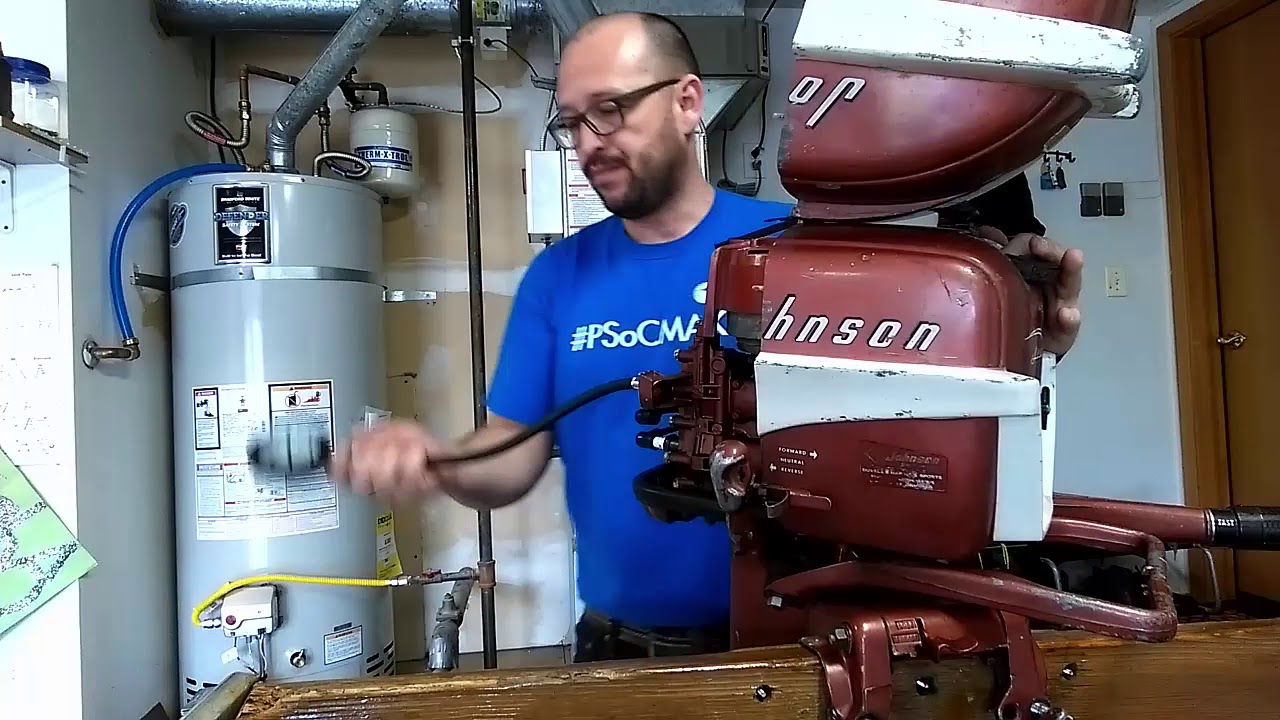 Johnson 1956 5.5hp Seahorse Restoratio #1 - Compression check