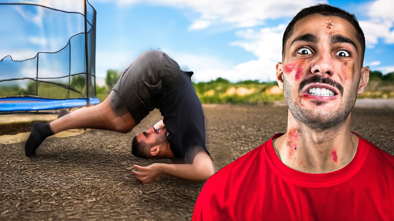 تعلمت اتشقلب على ورا : طحت على رقبتي !🔥