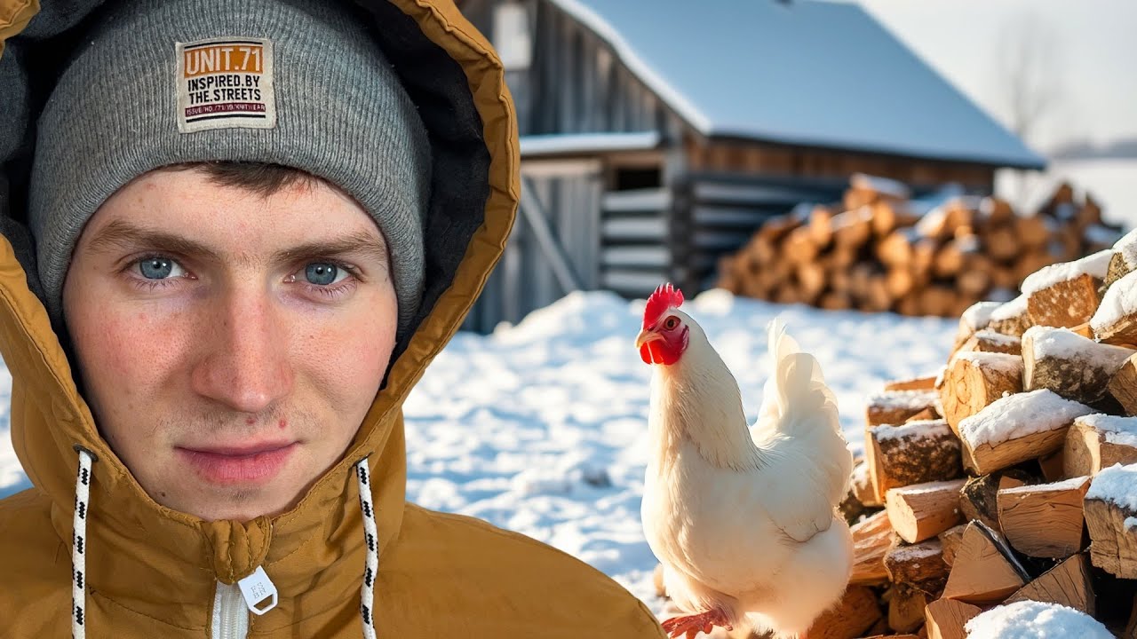 Small Farm: 3 Eggs/Day, Chopping Frozen Wood and Cozy Cooking