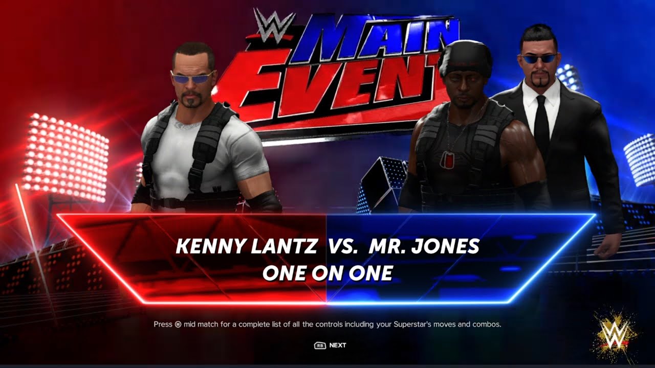 #wwe2k24 #customarena MAD-FOOT Sim Racing Lantz goes at it with Mr. Jones and CIA in the corner!