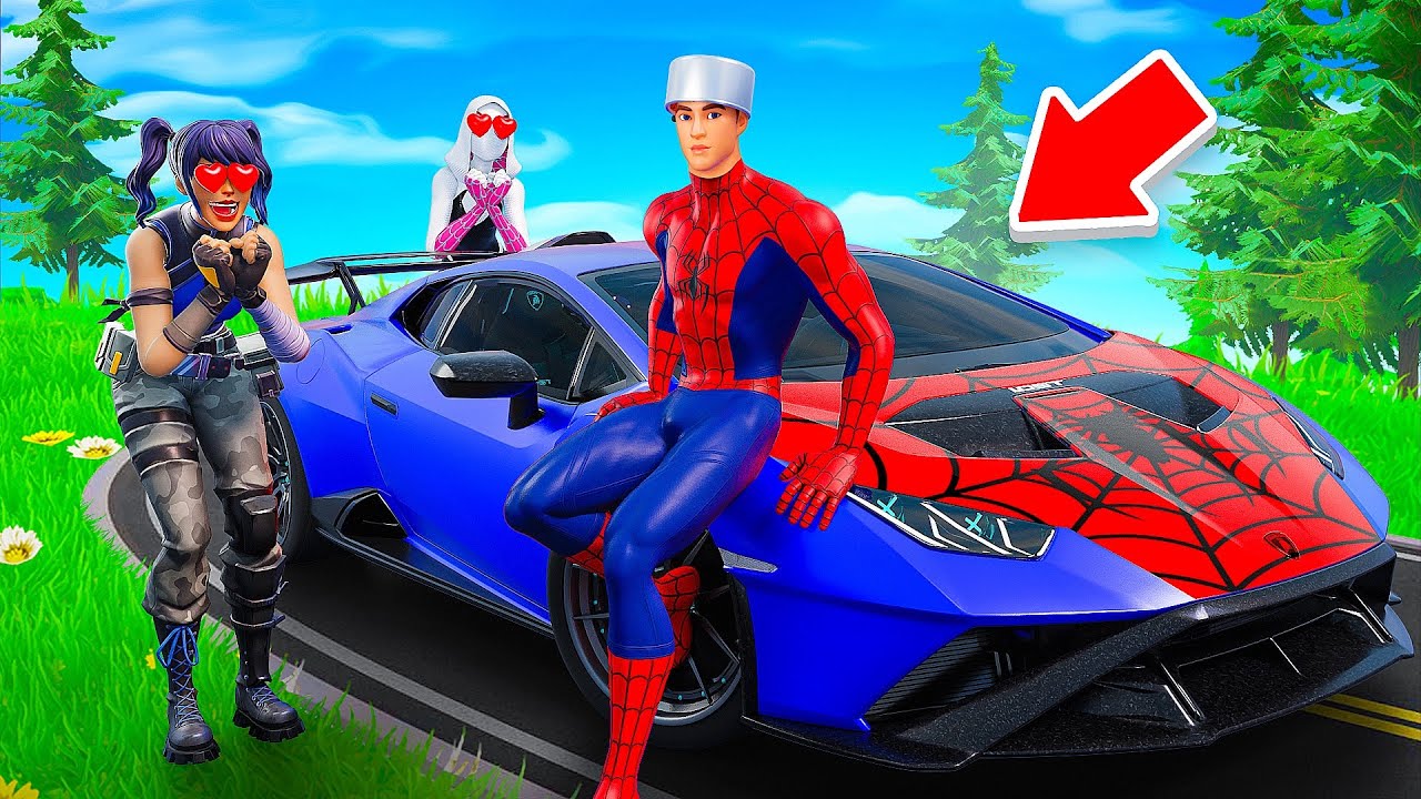 Rizzing Girls With The NEW $10,000,000 SPIDERMAN Car In Fortnite!
