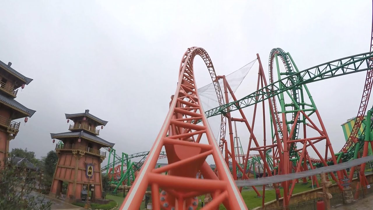 Dueling Dragons （Sitting）Mounted Go Pro 1080P POV Guangzhou Sunac Land