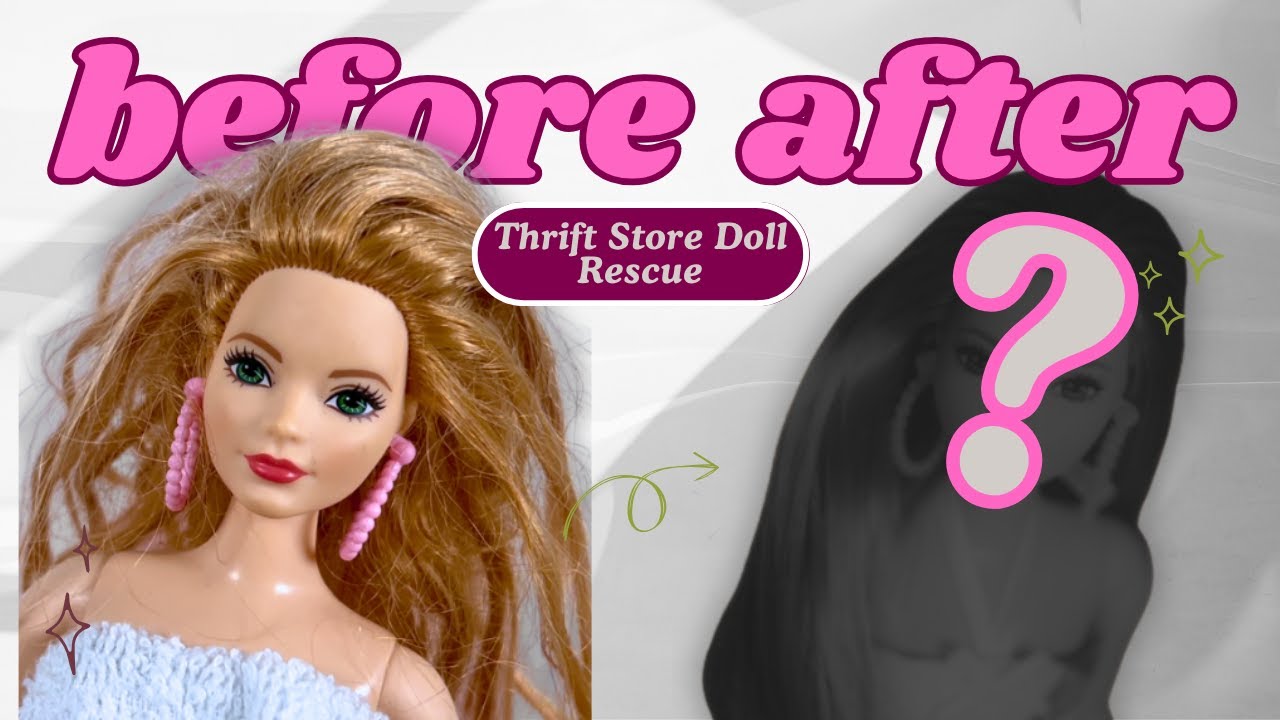 Before & After - Thrift Store Doll Rescue - Strawberry Blonde Green Eyed Beauty
