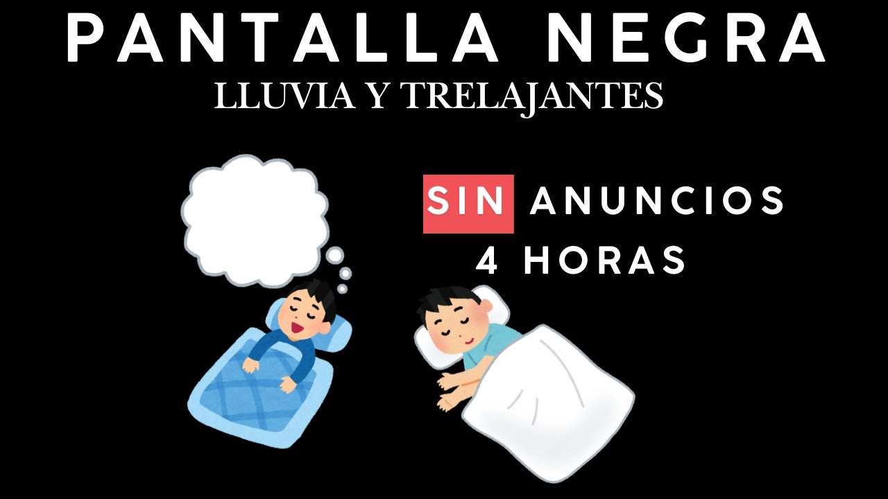 Pantalla Negra con Sonido de Lluvia Suave – 4 Horas