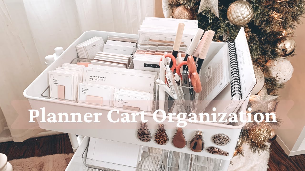 How I Organize and Store My Planner Supplies | Planner Cart Organization and Stationery Collection
