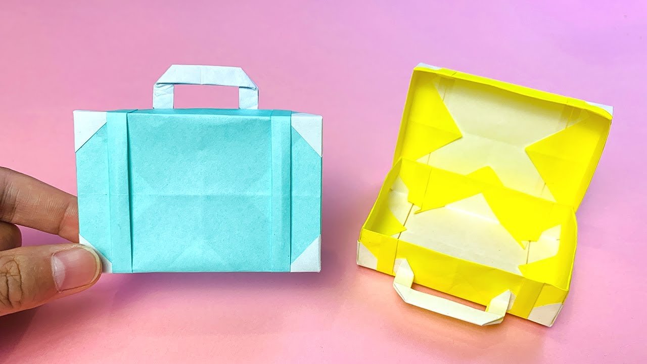 How to Make Paper Suitcase Bag | Origami Suitcase Bag | Easy Paper Crafts
