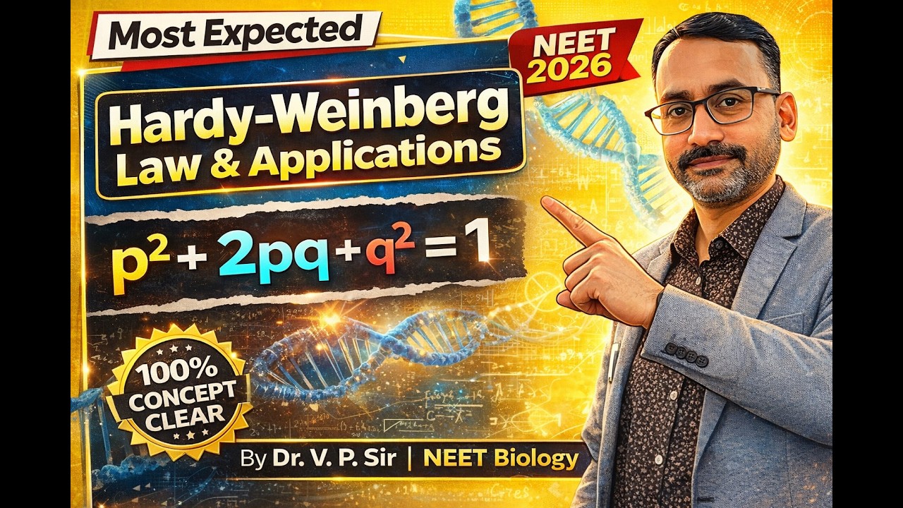 Hardy Weinberg Law in 10 Minutes | Evolution NEET Biology 🔥