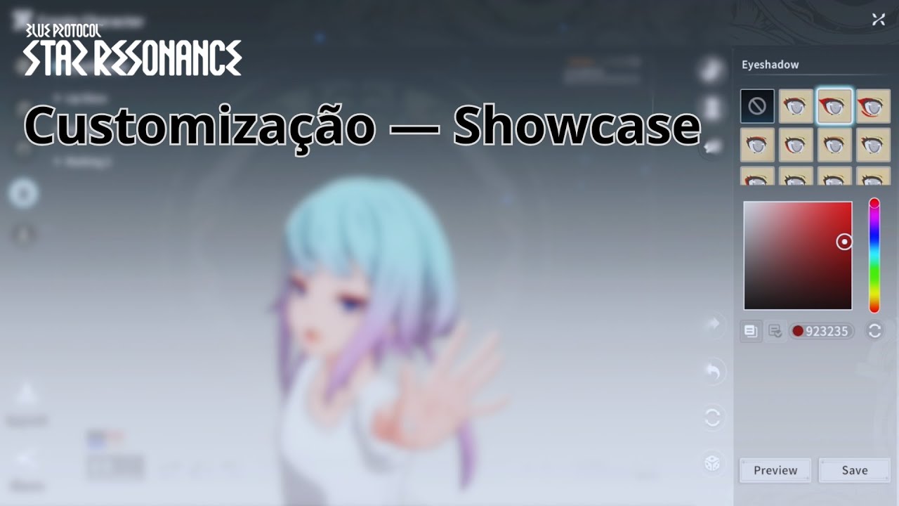 Showcase de Criação de personagem — Blue Protocol Star Resonance