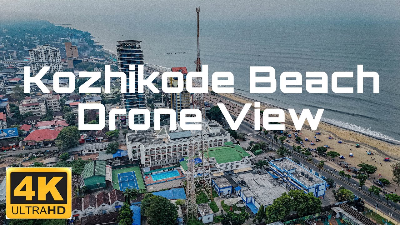 Kozhikode Beach Drone View | 4K | DJI Mini 4Pro Footage | Kerala | Part 03