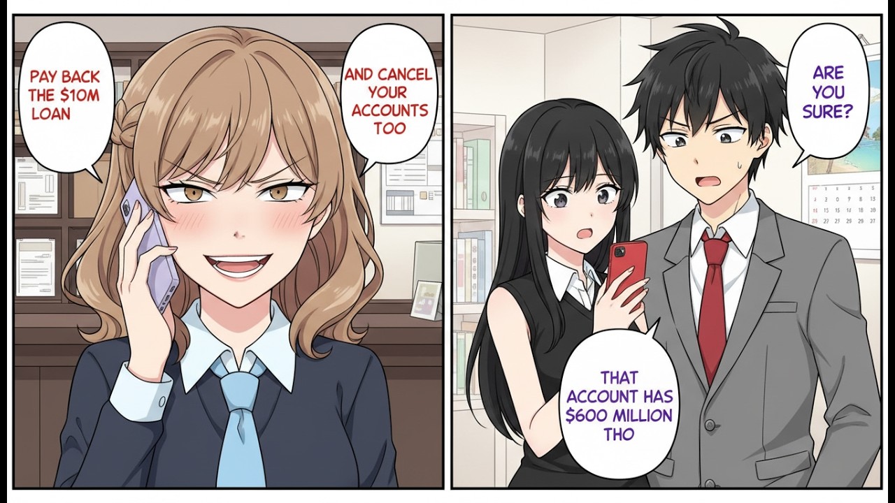 [Manga Dub] My Ex at the Bank Closed My Account… But My Secretary Revealed | Dramatic RomCom