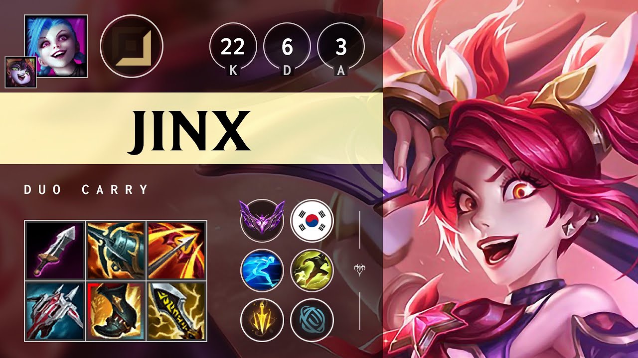 Jinx ADC vs Yunara - KR Master Patch 25.15