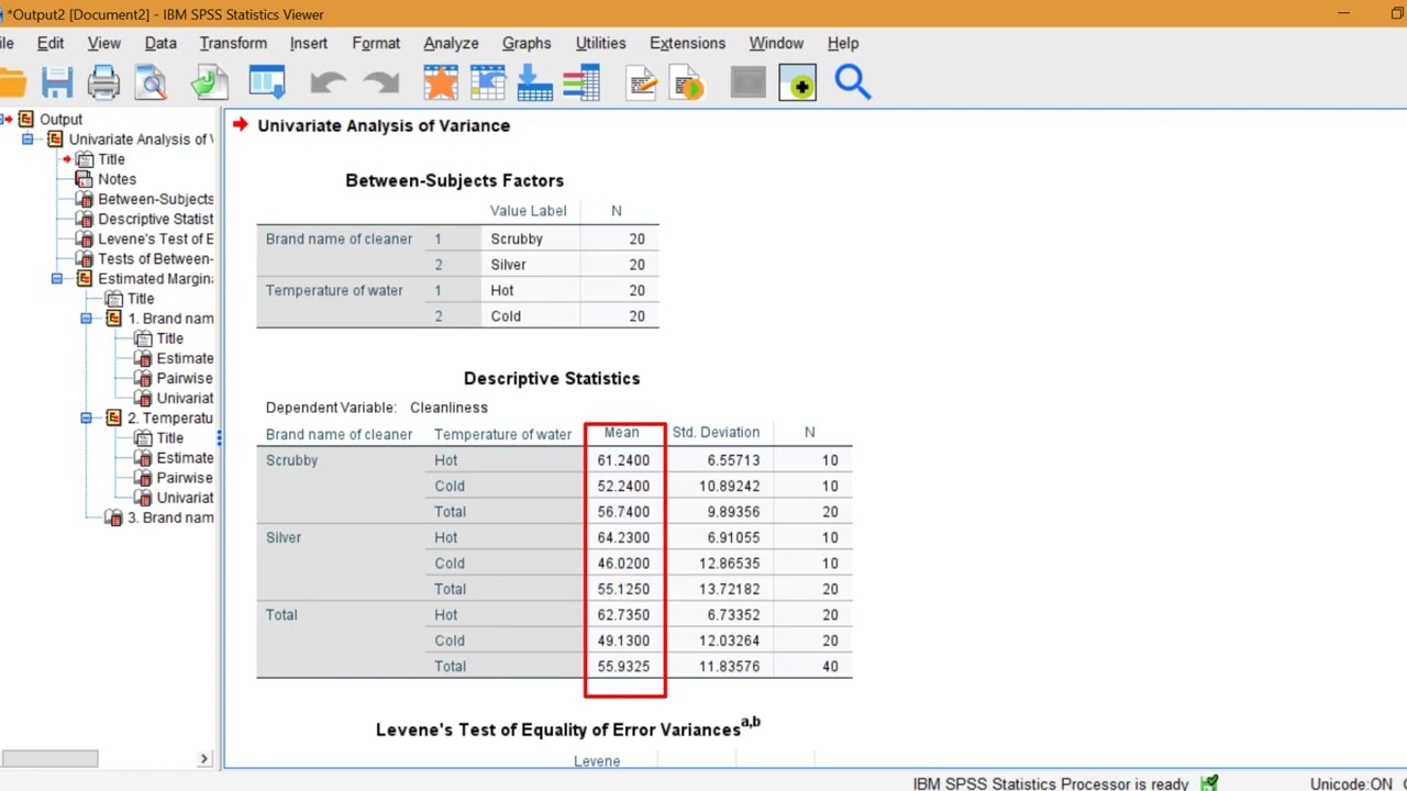 How to Run a Two Way ANOVA in SPSS