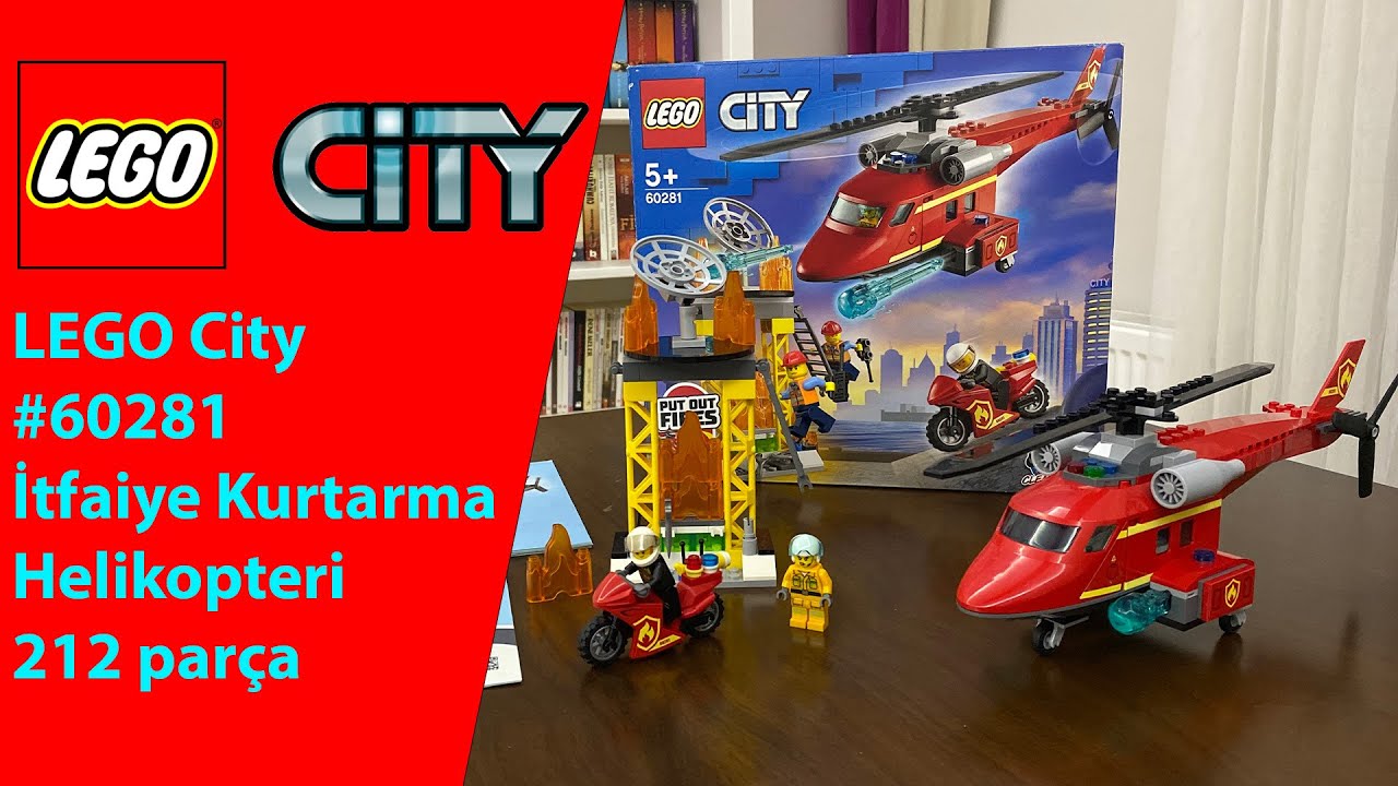 LEGO City 60281 İtfaiye Kurtarma Helikopteri Kutu A&ccedil;ılışı Yapım ve İncelemesi #lego #hobi #inceleme