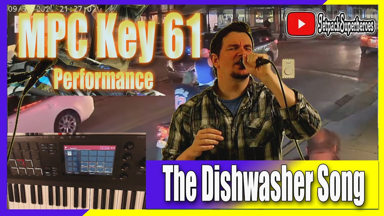 Akai MPC Key 61 Live Loop Demo of Dishwasher (R&B Beat w/ Stage Piano, Fabric XL, OPx-4)