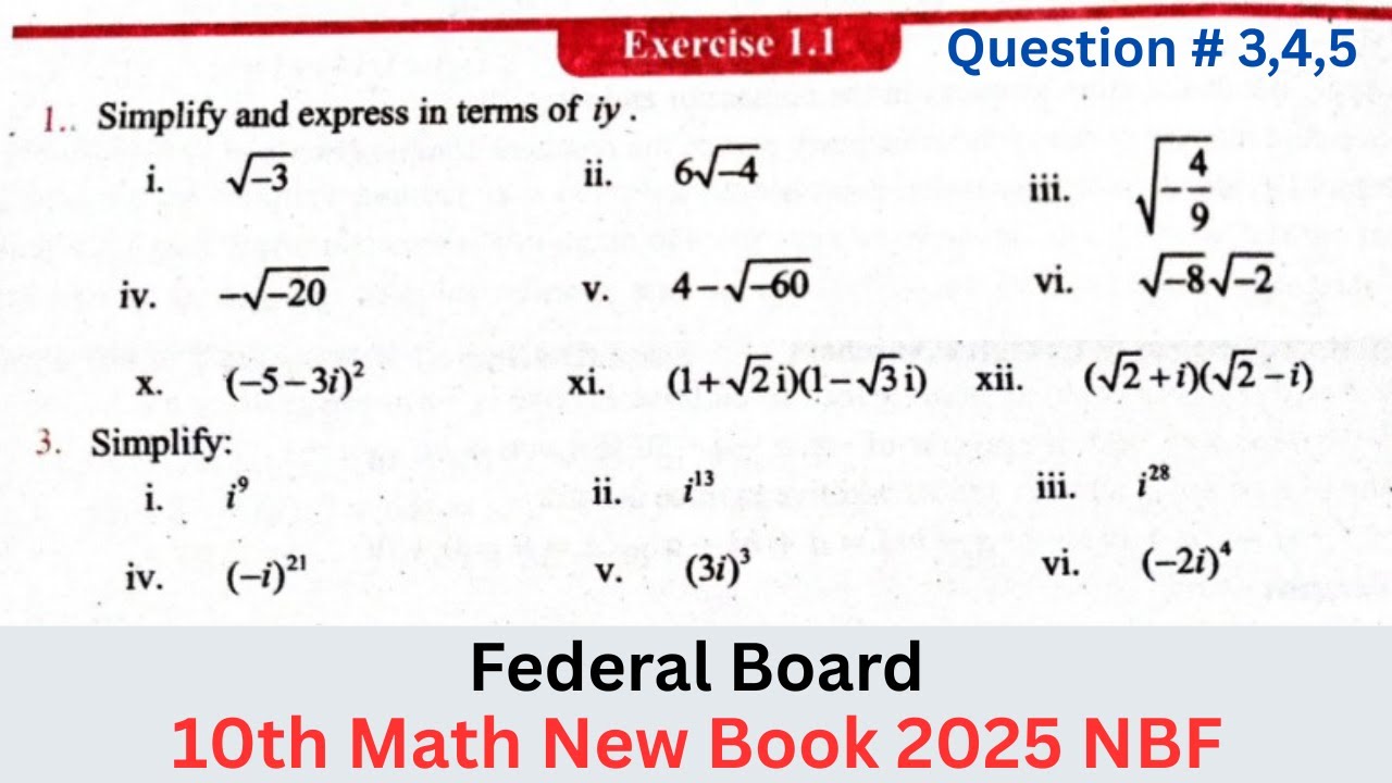 Class 10 Maths Chapter 1 Exercise 1.1 NBF | Ex 1.1 Class 10 | 1.1 Maths Class 10 | Question 3,4,5