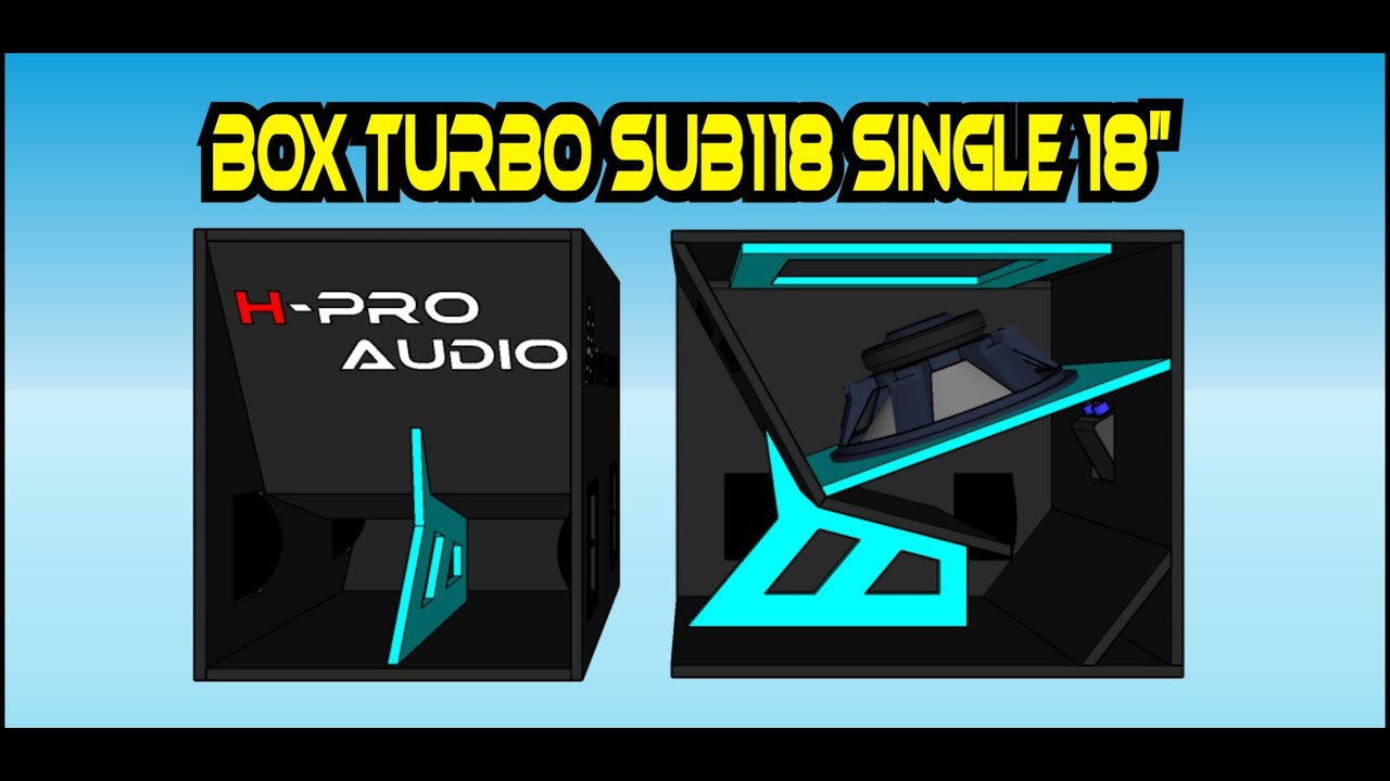 SKEMA [PLAN] BOX TURBO BASS BREWOG AUDIO SUB118 SINGLE 18 INCH