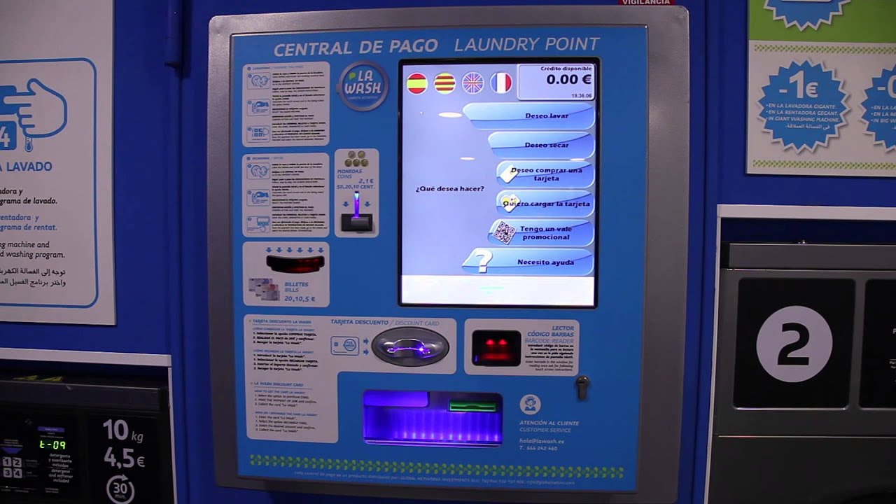 Cómo Comprar Tarjeta La Wash en la pantalla táctil