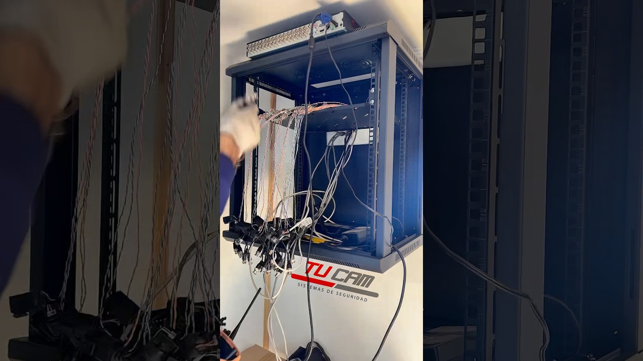 Instalacion RACK 12 unidades #camarasdeseguridad #cctv #tucam #cctv